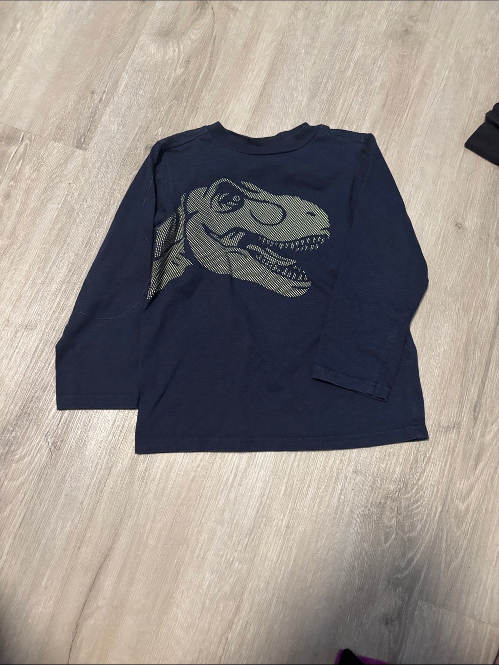 Kids Headquarters Navy Long-Sleeve Tee with Dinosaur Graphic